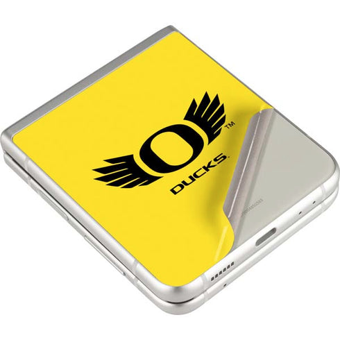 University of Oregon Ducks Yellow Galaxy Z Flip3 5G Skin